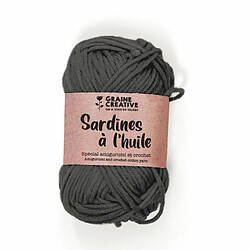 Graines Creatives Fil de coton spécial crochet et amigurumi 55 m - gris foncé