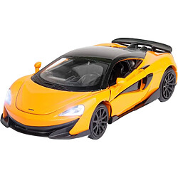 Universal 1: 32 Modèle de voiture de sport Jouet en alliage Simulation Acoustique et Lumière Retraite Supercar Jouet Art & 124 ; Voiture de jouet moulée sous pression(Jaune)