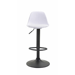 Non Tabouret de bar Kiel simili cuir noir