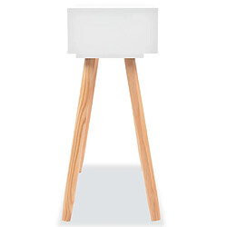 Avis vidaXL Table console Bois de pin massif 80 x 30 x 72 cm Blanc