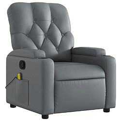 Avis Maison Chic Fauteuil Relax pour salon, Fauteuil de massage inclinable Gris Similicuir -GKD69953