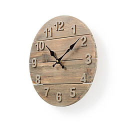 Alpexe Horloge Murale Circulaire | 30 cm de Diamètre | Bois