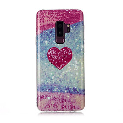 Wewoo Coque Fine Pour Galaxy S9 + Motif de dessin coloré Fabrication IMD Étui de protection souple en TPU coeur rouge