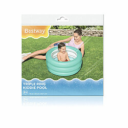 Bestway Piscine Gonflable Enfants 3 Anneaux Couleur Assortie 70x30 cm +2 Ans Jardin 51033