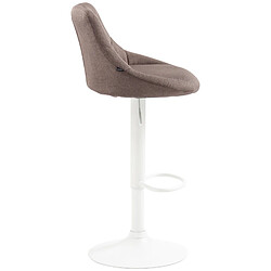 Acheter Non Tabouret de bar Lazio tissu blanc