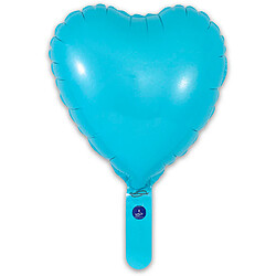 Ballon coeur bleu clair 23 cm