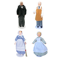 4 Pièces 1:12 Maison De Poupée Miniature En Porcelaine Poupée Modèle Petite Belle Fille Garçon pas cher