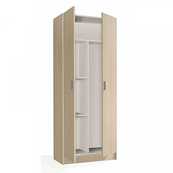 Acheter Dansmamaison Armoire de rangement 2 portes 2 tablettes - Chêne - MULA