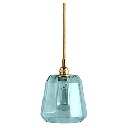 ICONIK INTERIOR Lampe suspendue Alessia - Verre et métal Bleu