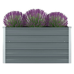 Maison Chic Jardinière,Bac à fleurs - pot de fleur 100 x 100 x 45 cm Acier galvanisé Gris -GKD74406