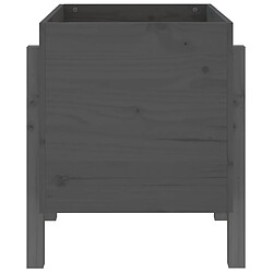 Maison Chic Jardinière,Bac à fleurs - pot de fleur gris 62x50x57 cm bois massif de pin -GKD86533 pas cher