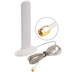 Wewoo Antenne blanc intérieure 4G SMA mâle 4G de haute qualité, longueur de câble: 2m, taille: 17cm x 8,3cm x 5cm