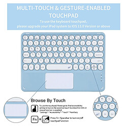 Acheter Universal Boîte à clavier circulaire Boîte à clavier Bluetooth 2020 Clavier iPad Air 4/109 (bleu)