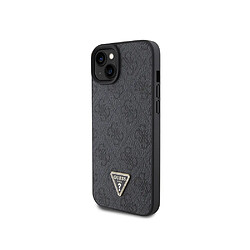 Guess Maroquinerie Guess Coque pour Apple iPhone 15 Plus Triangle Strass 4G Noir