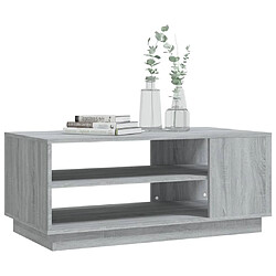 Avis vidaXL Table basse sonoma gris 102x55x43 cm bois d'ingénierie