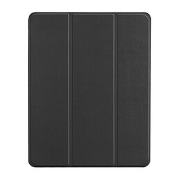 Etui en PU triple avec fente pour stylo noir pour votre Apple iPad Pro 11-inch (2018)