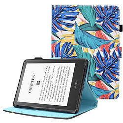 Etui en PU fermeture magnétique avec support et porte-cartes pour votre Amazon Kindle Paperwhite 5 (2021) - feuilles