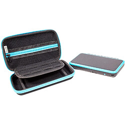 Orzly 2DS XL Case, Etui pour New Nintendo 2DS XL ? Housse Rigide de Rangement Zippée en Matériau Durable Anti-Choc pour la Console New 2DS XL et Ses Accessoires - Bleu sur Noir pas cher