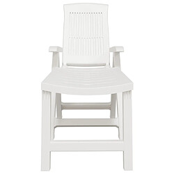 Avis Maison Chic Chaise longue - Transat - Bain de Soleil blanc plastique