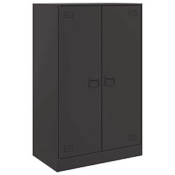 vidaXL Buffet noir 67x39x107 cm acier