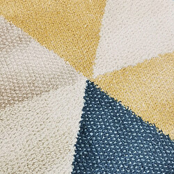 Acheter Thedecofactory NEW TAO - Tapis motifs triangles jaune et bleu 120x160