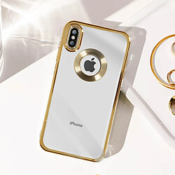 Avizar Coque pour iPhone X et XS Paillette Amovible Silicone Série Protecam Spark Or pas cher