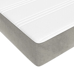 Acheter vidaXL Matelas de lit à ressorts ensachés Gris clair 180x200x20 cm