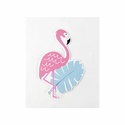 Paris Prix Sticker Puffy Flamant Rose 10cm Rose