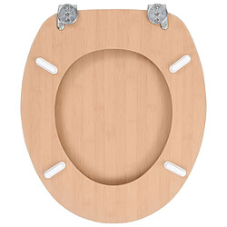 Helloshop26 Siège de toilette abattant avec couvercle MDF design bambou 02_0002897 pas cher