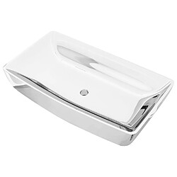 vidaXL Lavabo 71 x 38 x 13,5 cm Céramique Argenté