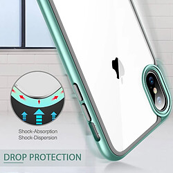 Wewoo Coque transparente Bumper Hoop Lite série PC + TPU pour iPhone XS (Vert menthe)