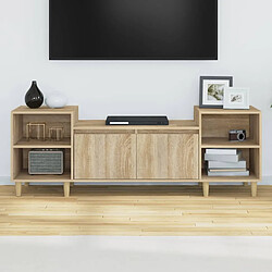 Avis Maison Chic Meuble TV scandinave - Banc TV pour salon Chêne sonoma 160x35x55 cm Bois d'ingénierie -MN35752