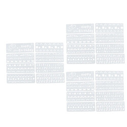 24pcs Assortiment En Plastique Modèle Dessin Pochoir Art Numéro ALPHABET