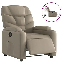 vidaXL Fauteuil inclinable électrique Cappuccino Similicuir