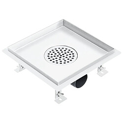 Avis Helloshop26 Drain de douche drain de salle de bain cuisine maison intérieur robuste tamis amovibles empêcher les cheveux 20 x 20 cm acier inoxydable 02_0003001