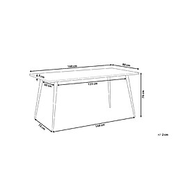 Avis Beliani Table de salle à manger effet béton gris 160 x 80 cm SANTIAGO