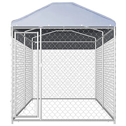 Helloshop26 Chenil extérieur cage enclos parc animaux chien d'extérieur avec toit pour chiens 225 cm 02_0000329