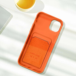 Acheter Avizar Coque iPhone 14 Plus Silicone Souple Porte-carte orange