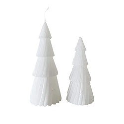 Mobili Rebecca Ensemble De 2 Bougies De Noël Blanches En Cire De Soja Idée Cadeau