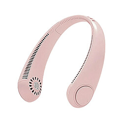 (Rose) Mini Tour de cou pour Ventilateur Portable Refroidisseur Suspendu pour Cou Paresseux Sans Lame USB Rechargeable