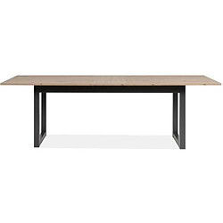 Avis Table extensible Denver 80C - 200-240 x 75 x 90 cm - Chene artisan / anthracite - 1 exension de 40 cm inclue - 12 personnes