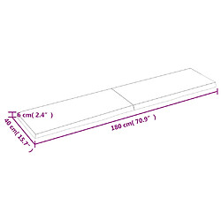 vidaXL Étagère murale 180x40x(2-6) cm bois de chêne massif non traité pas cher