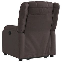 Avis vidaXL Fauteuil inclinable électrique marron foncé tissu