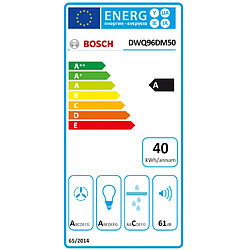 Hotte décorative murale 90cm 610m3/h inox - dwq96dm50 - BOSCH