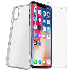 Avizar Pack Protection iPhone X / XS Coque transparente + Verre trempé