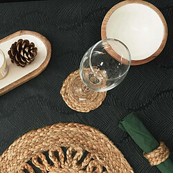 The Home Deco Factory Set de 8 dessous de verre en jute 10 cm.