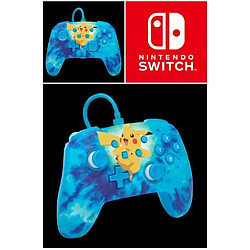 Avis Power A Manette filaire SWITCH Pokémon Pikachu Tie Dye Officielle Nintendo avec Câble USB détachable + CASQUE SWITCH ROUGE BLEU