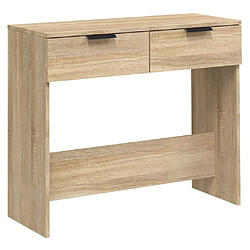 Maison Chic Table console | Meuble d'entrée | Table d'appoint Chêne sonoma 90x36x75 cm Bois d'ingénierie -GKD26419