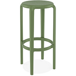 Alterego Tabouret de bar intérieur / extérieur 'PEYA' vert en matière plastique