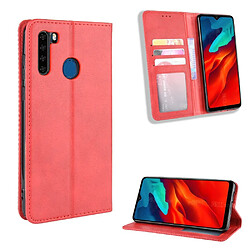 Etui en PU style vintage rouge pour votre Blackview A80 Pro